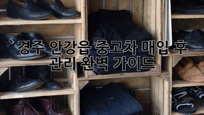 경주 안강읍 중고차 매입 후 관리 완벽 가이드
